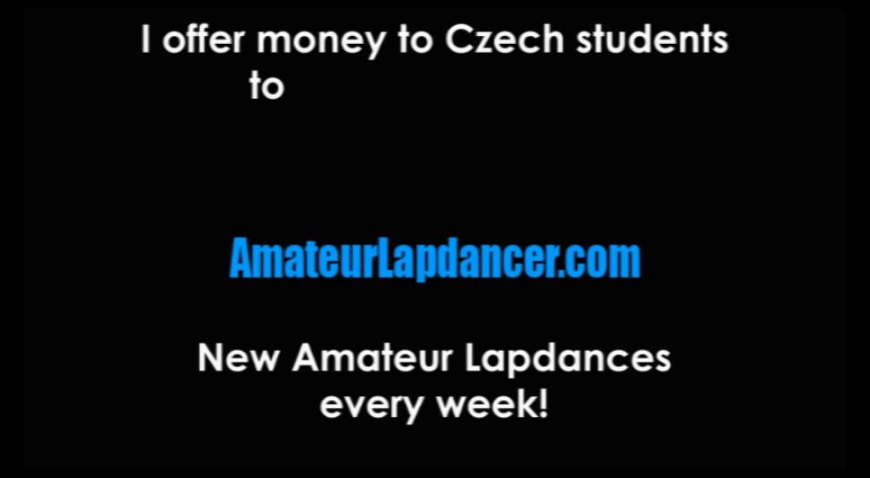 AMATEUR LAPDANCER - Amateur Czech blonde lapdances and and gets fingered
