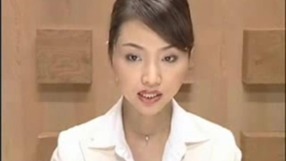 Japanese Newscaster Gets Cummed On Pt. 2