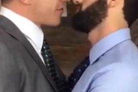 Gay Guys In Formals Deep Kissing