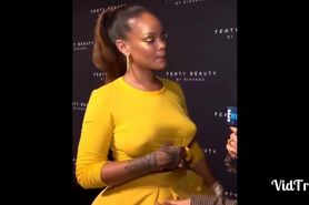 Braless Rihanna Hard Nipples Pierced Nipples Bouncing Boobs In Public