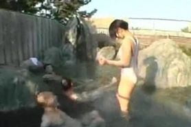 japanese old man groping hot chick in hot spring 4
