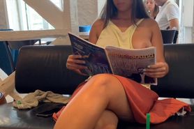 Preview OliHeart flashing tits at Starbucks
