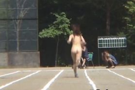 Asian girls run a nude track and field part3