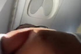 Quick flashing my titts on the airplane