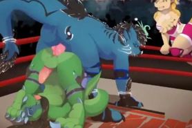 Jasonafex the Dragon getting ass-fucked in boxing rin