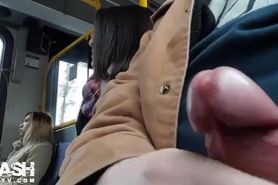 Cum Next to Girl on Bus