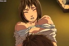 Voluptuous anime showing her beaver - video 1
