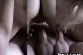 Busty babe gets fucked and creampied