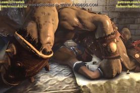 Goro throat fucking Kitana Mortal Kombat 3D Porn Animation