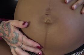 2 Preggos with HUGE Pregnant Baby Bumps do JOI