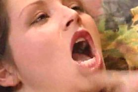 German girl loves cum in the mouth