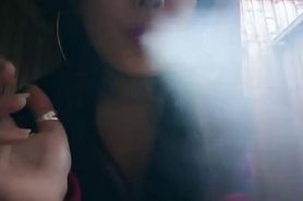 Amazing young Asian girl smoking sexy