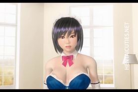 3D anime maid gets fucked and cummed