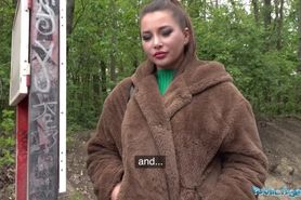 Public Agent Anna Polina gets her big perfect tits out for a good fucking