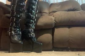 Mistress Lofn Didn’t Know You Were Watching - Voyeur Boots Try On Ignore