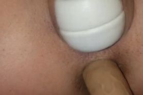 Huge Toy, Dp, Anal, Magic Wand Insertion, Fisting with Close up Squirting