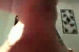 Horny Webcam girl uses giant dildo in her ass
