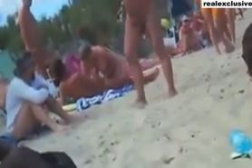 Public nude beach swinger sex in summer 2015 - video 1