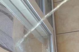 Sliding Glass Door Pee
