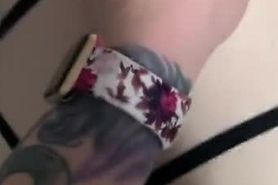 Fucking my trans slut with a big strap on dick (Pegging from my POV)