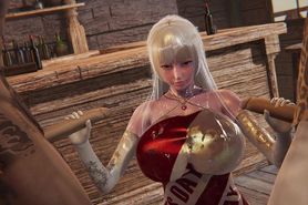 honey select 2 Beautiful white-haired girl provides special service in pub
