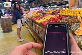 My friend controls me in public! Watch as I have an Orgasm in Public