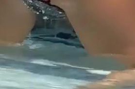 Flashing my pussy at the pool !