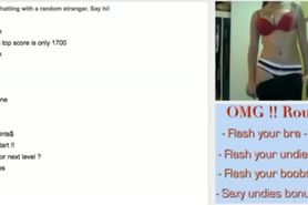 Amazing Body Plays Omegle Game x