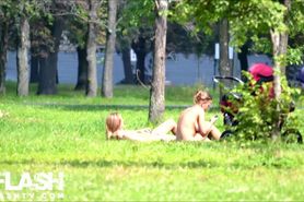 Spy on Russian Girls Sunbathing Topless in Pub ...