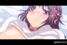 Hentai girl played with her tits and wet cunt