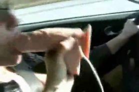 Dildo whilst driving