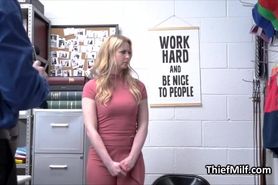 Cute blonde fucks her way out of the charges