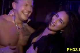 Tons of group sex on dance floor - video 32