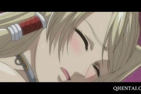 Hentai blonde licked and fucked by a monster