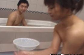 Asian cocksuck lover in bath