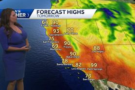 THICK & BUSTY CALI WEATHER GIRL / TAN BBW BRUNETTE w/ HUGE TITS! (5/23/20)