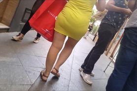 yellow skirt big panties