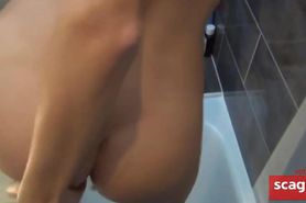 hot german petite anal sex in bath hot orgasm