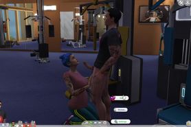 (SIMS 4) Workout at the gym turns into sex