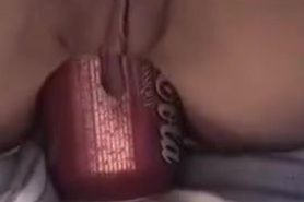Cumming with a cola can in my ass