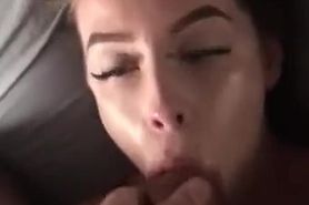 Suck and cum on her face