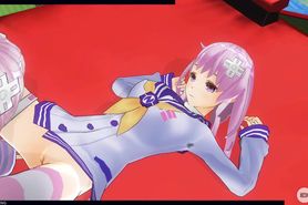 3D HENTAI Neptunia and Neptunia lesbians screw in the room (Choujigen Game Neptune The Animation)