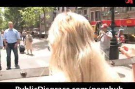 Spanish beauty Yillie Fresh is taken to the streets to be humiliated