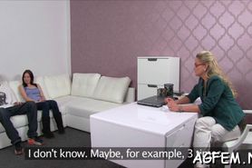 Female agent exposes fucking skills - video 2