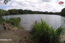 MyDirtyHobby - Hot student getting fucked by the lake!