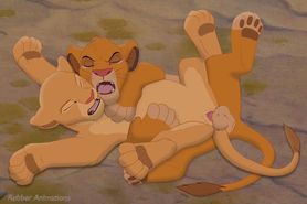 Simba Makes Deep Penetration to Nala And Cum Inside Her Pussy by Rubber