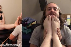 Cleaning Her Sweaty Feet After Work part 2 - Preview - Point Of View Foot Worship - Goddess KC