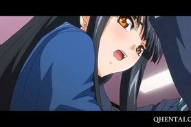 Brunette anime teen fucked from her back