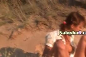natasha jerkingoff off on the beach - video 14