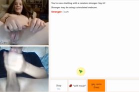 Amazing horny teen fingering her wet pussy on sex chat